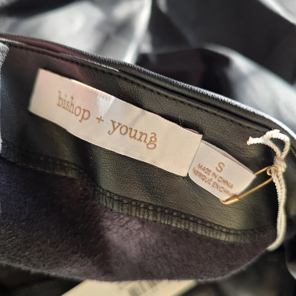 Bishop+Young Vegan Leather Wrap Pencil Skirt Slit Sculpting High Rise It Girl Sm - Picture 12 of 13